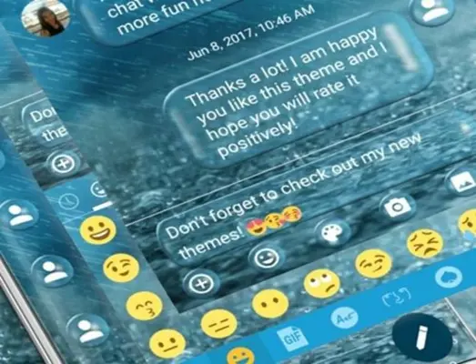 SMS Messages Bubble Rain Theme android App screenshot 0